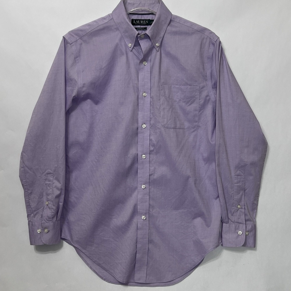Ralph Lauren Men Classic Fit Stretch Non Iron Long Sleeve Button Shirt Size 15